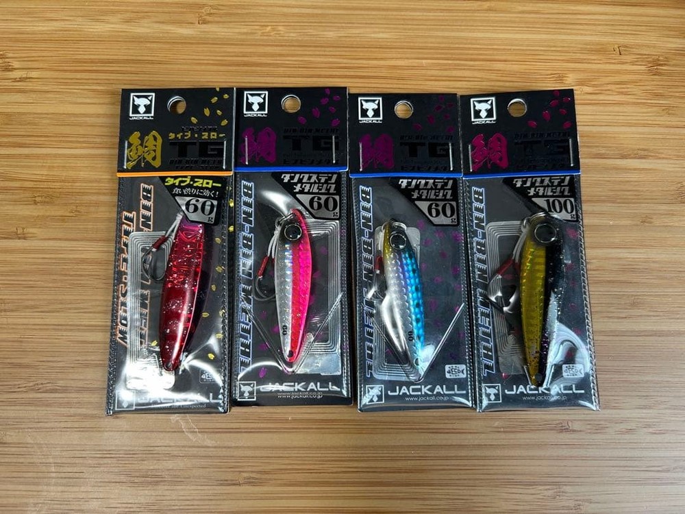 JACKALL TG Metal Jig Set 60g/100g 4 Colors Fishing Lure Hard Bait