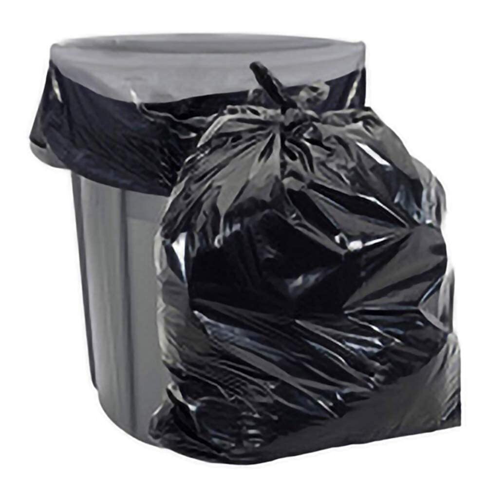 Aluf Plastics 45 Gallon Trash Bags - 2.0 MIL (eq) Black Heavy Duty Trash Can ...