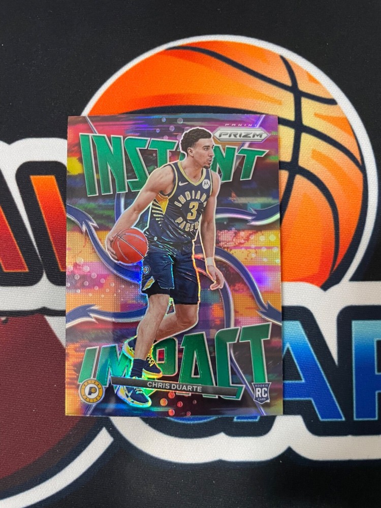 2021-22 NBA Panini Prizm Chris Duarte RC Instant Impact Silver #17 Rookie Card