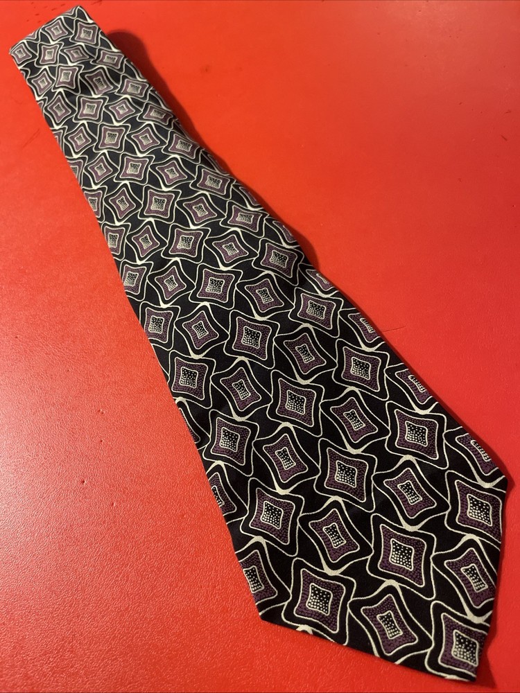 EUC Polo Ralph Lauren Silk Foulard Tie Men’s Necktie Hand Made USA