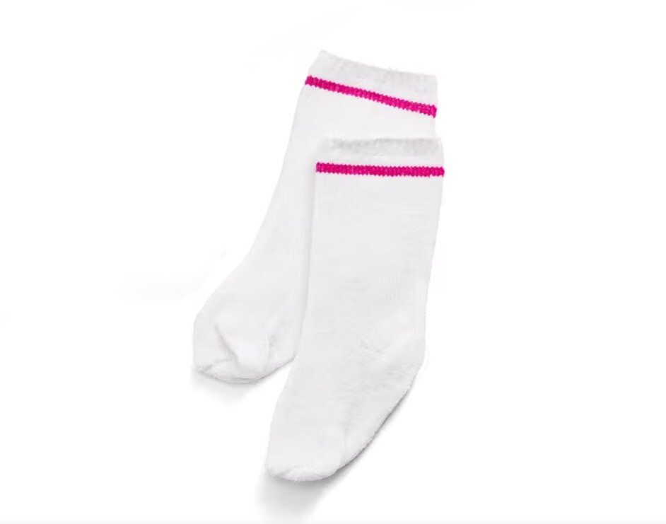 American Girl a pair of white knee socks for 18'' doll Pretty Plaid Outfit