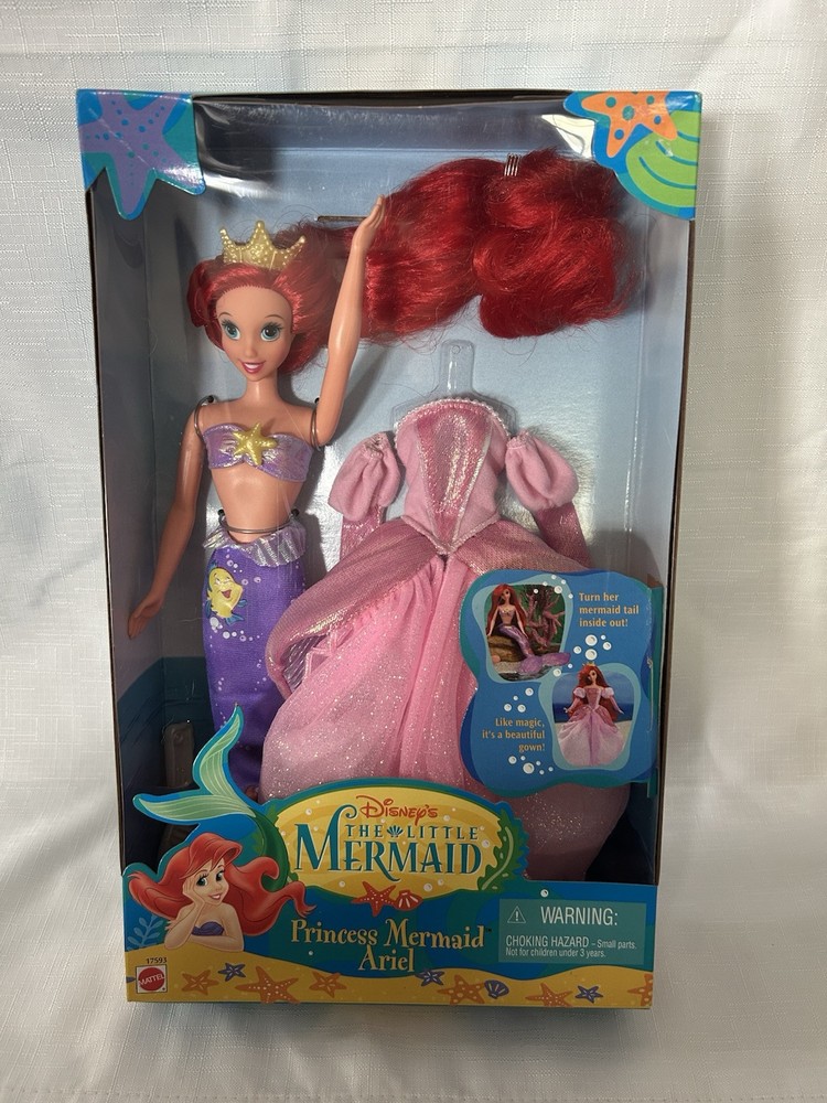 Vintage 1997 Disney Little Mermaid Princess Ariel Doll By Mattel #17593 NRFB