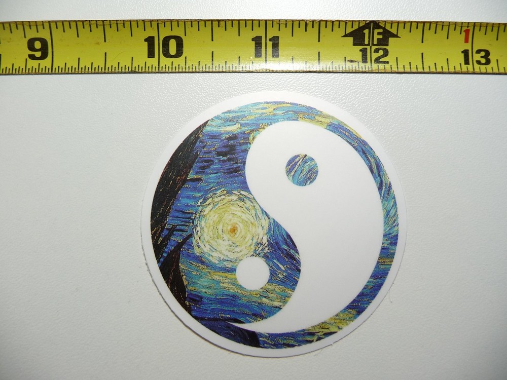 VINCENT VAN GOGH YIN TANG STARRY NIGHT DECAL STICKER CLASSIC ARTIST PAINTER