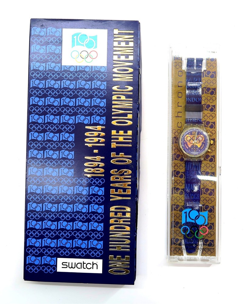Swatch Chrono IOC 100 Years Olympic 1994/1995 Boxed Set SCZ101