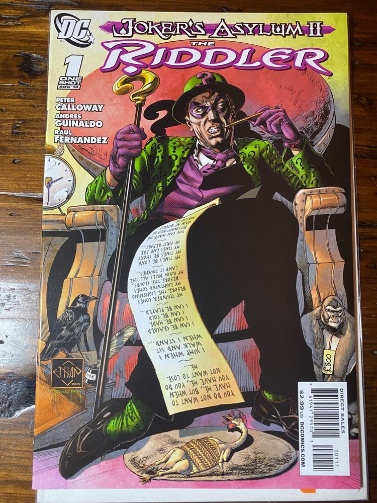 2010 JOKER'S ASYLUM II: THE RIDDLER #1 9.2 NM-