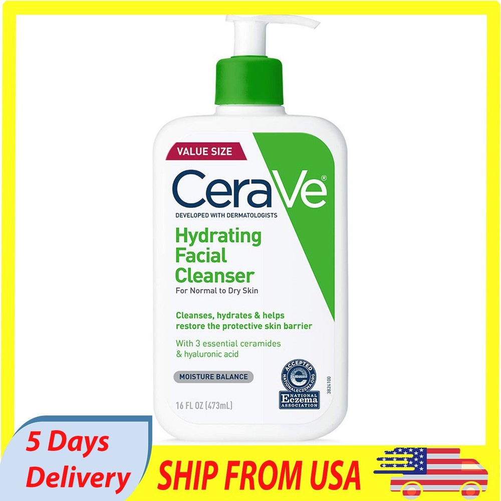 CeraVe Hydrating Facial Cleanser - Moisturizing Face Wash for Dry Skin Care