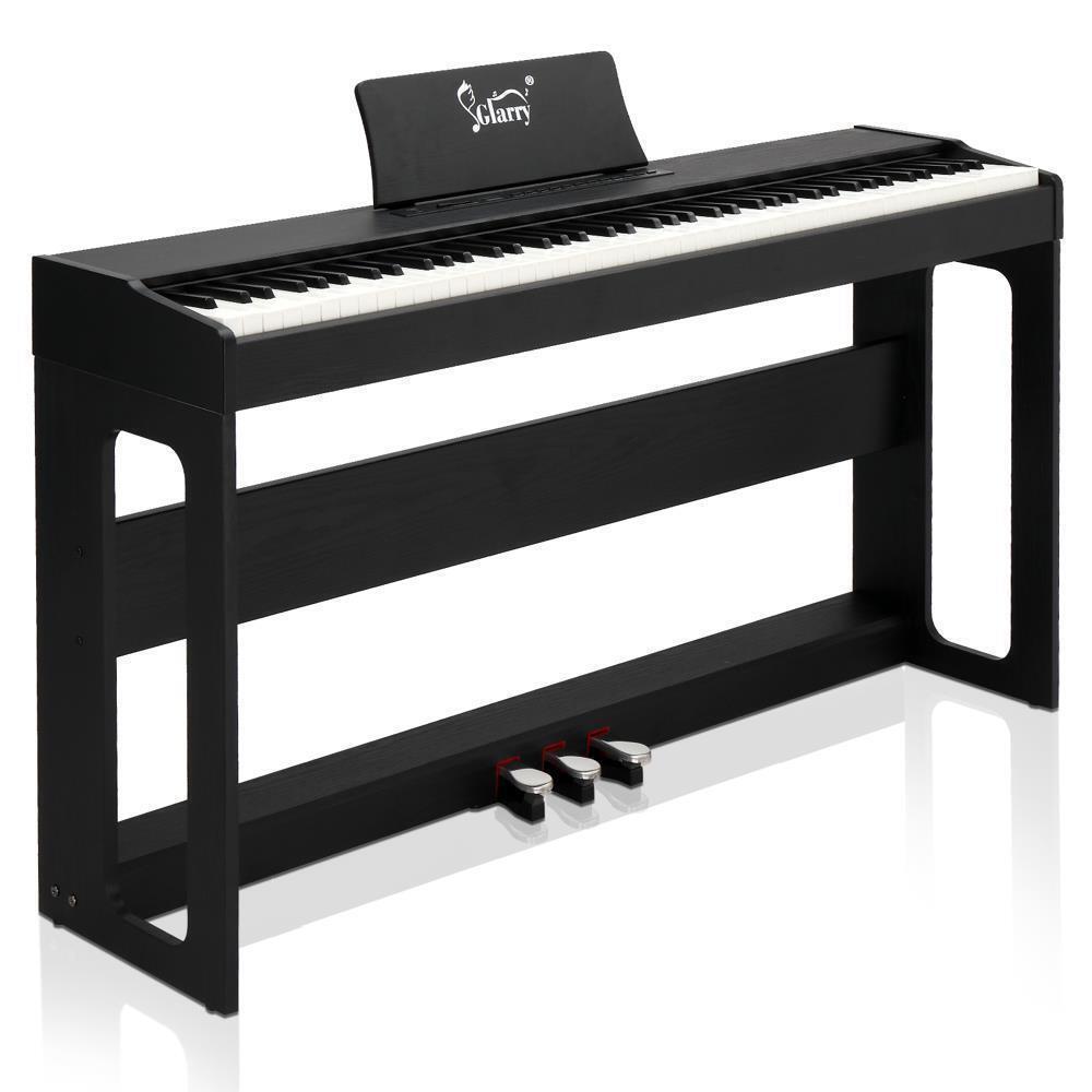 Glarry 88 Key Full Weighted Hammer Action Digital Piano With Pedal,Stand,MIDI