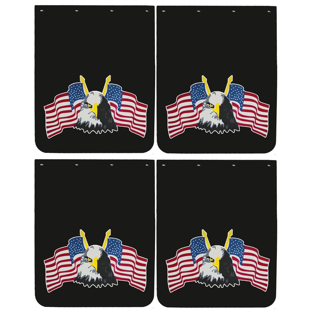 24x30 Black PVC Polymer Semi Truck Mud Flaps 2-Pair