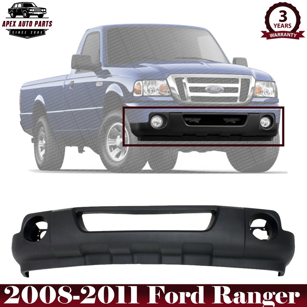 Front Bumper Lower Valance Textured w/ Fog Light Holes For 2008-2011 Ford Ranger