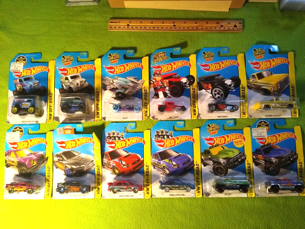2013 Special, Premium, Hot Wheels Off-Road Vehicles- 12 new.