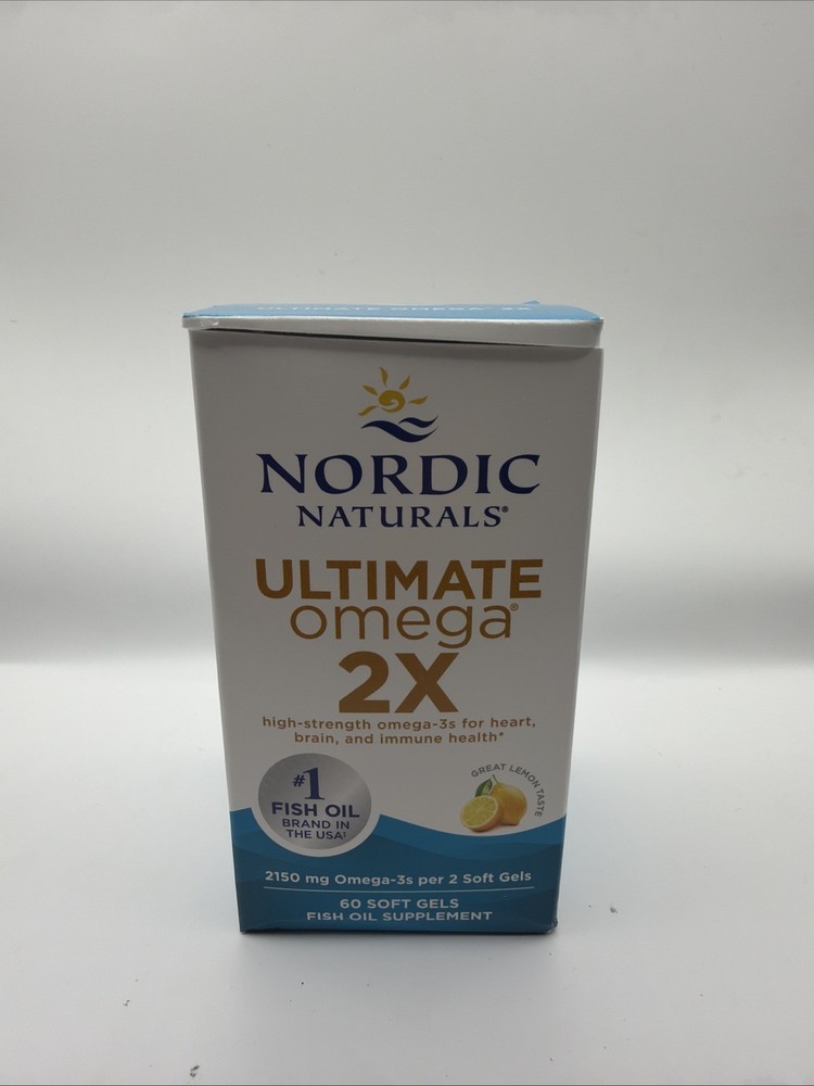 60 SOFT GELS NORDIC NATURALS ULTIMATE OMEGA 2X LEMON EXP 06/28