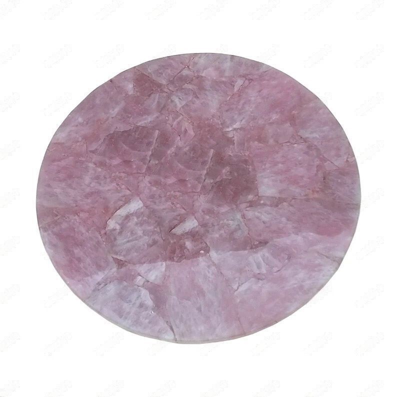 24x24 Rose Quartz Agate Luxury Table for Office Dining or Centerpiece
