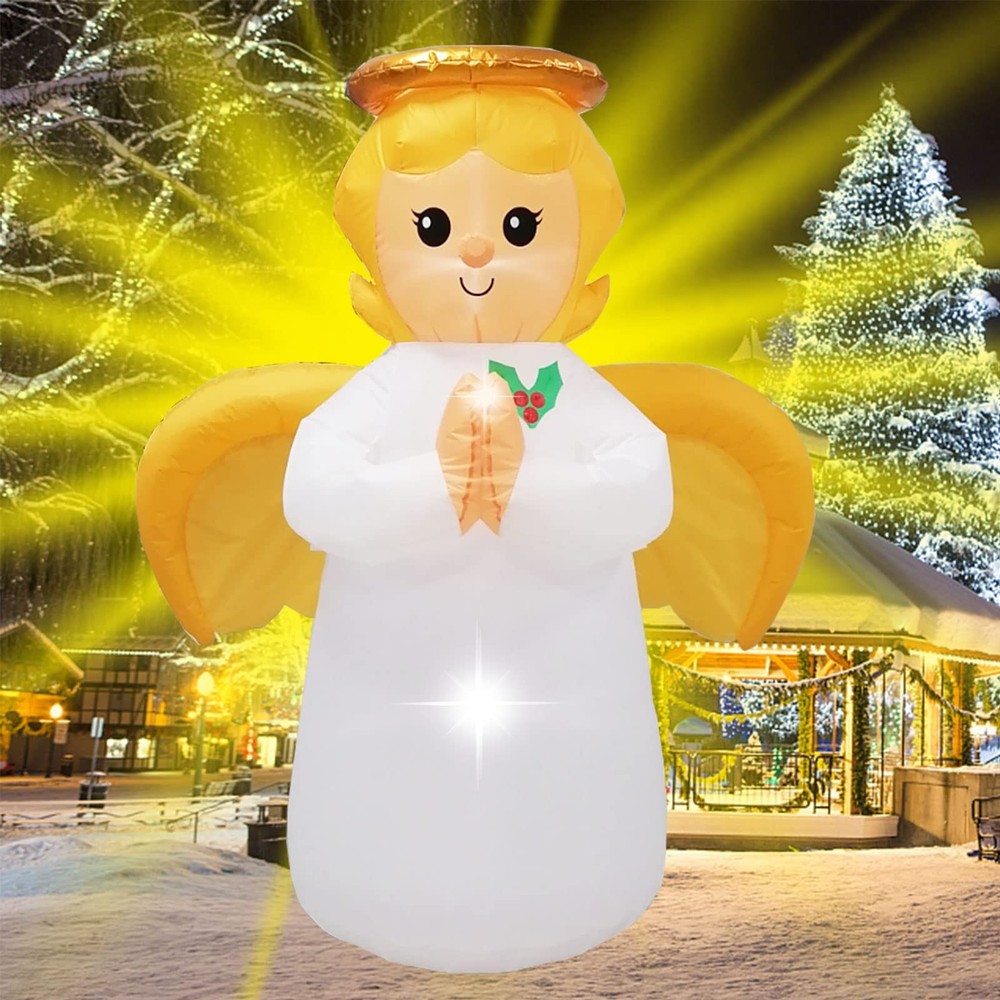 Christmas Inflatables Angel 5 FT Outdoor Decoration, Blow Up Yard Decoration ...