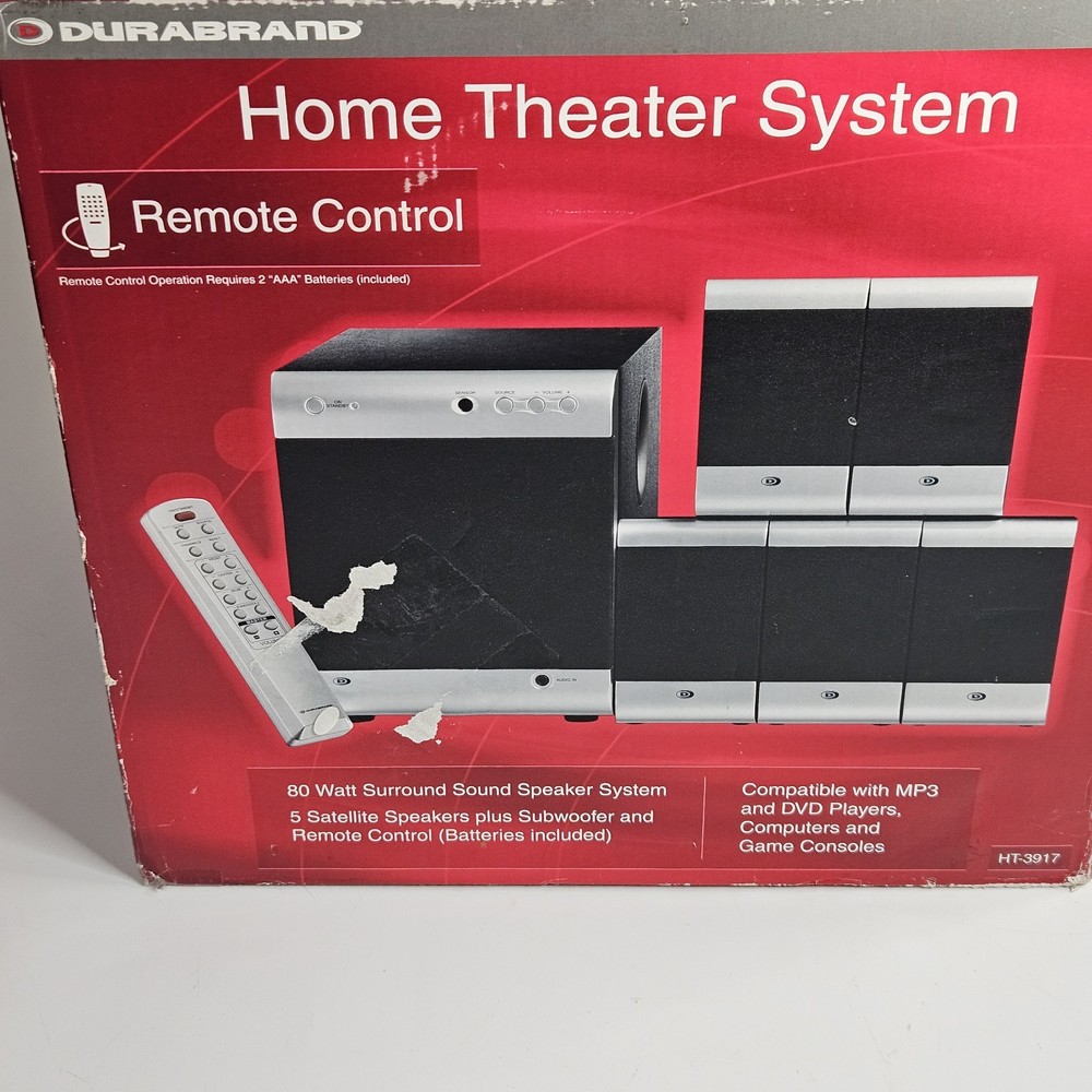 DURABRAND HT-3917 Home Theater System with 5 Speakers & Subwoofer