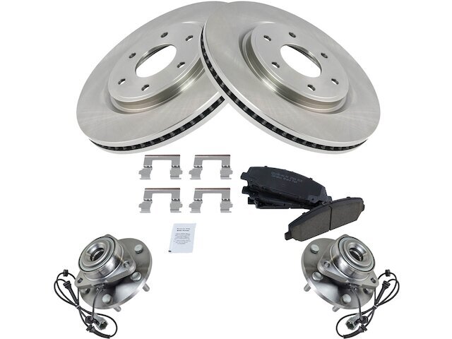 Front Brake Pad and Rotor and Wheel Hub Kit fits Nissan Armada 2006-2007 48KVKS