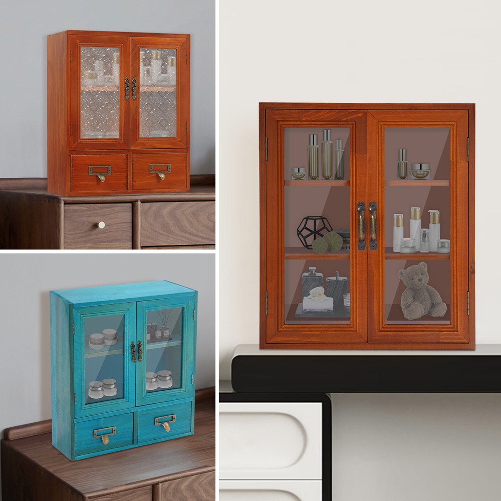 Storage Cabinet Wood Storage Cupboard DoubleDoor Pantry Organizer Closet Cabinet