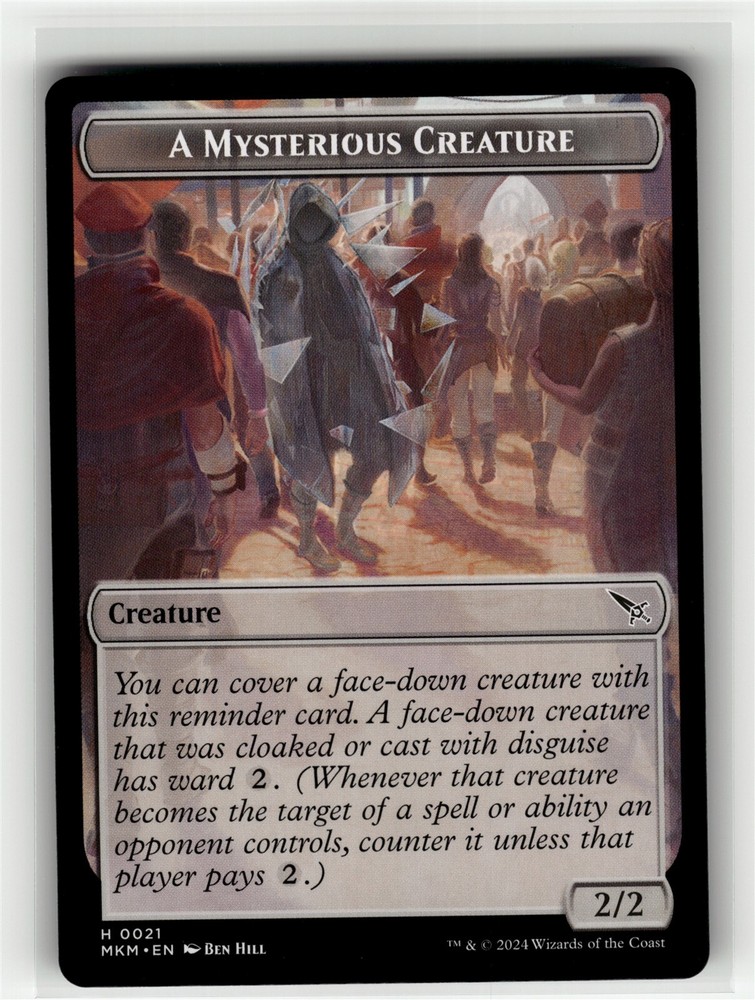 A MYSTERIOUS CREATURE TOKEN Murders at Karlov Manor #21 MKM(NM+)(MTG)
