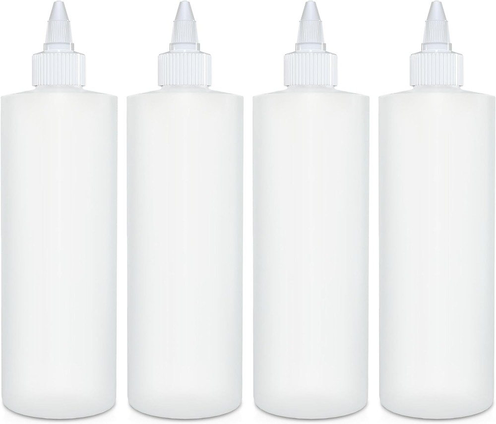 BRIGHTFROM Condiment Squeeze Bottles, 16 OZ Empty Squirt Bottle with Clear