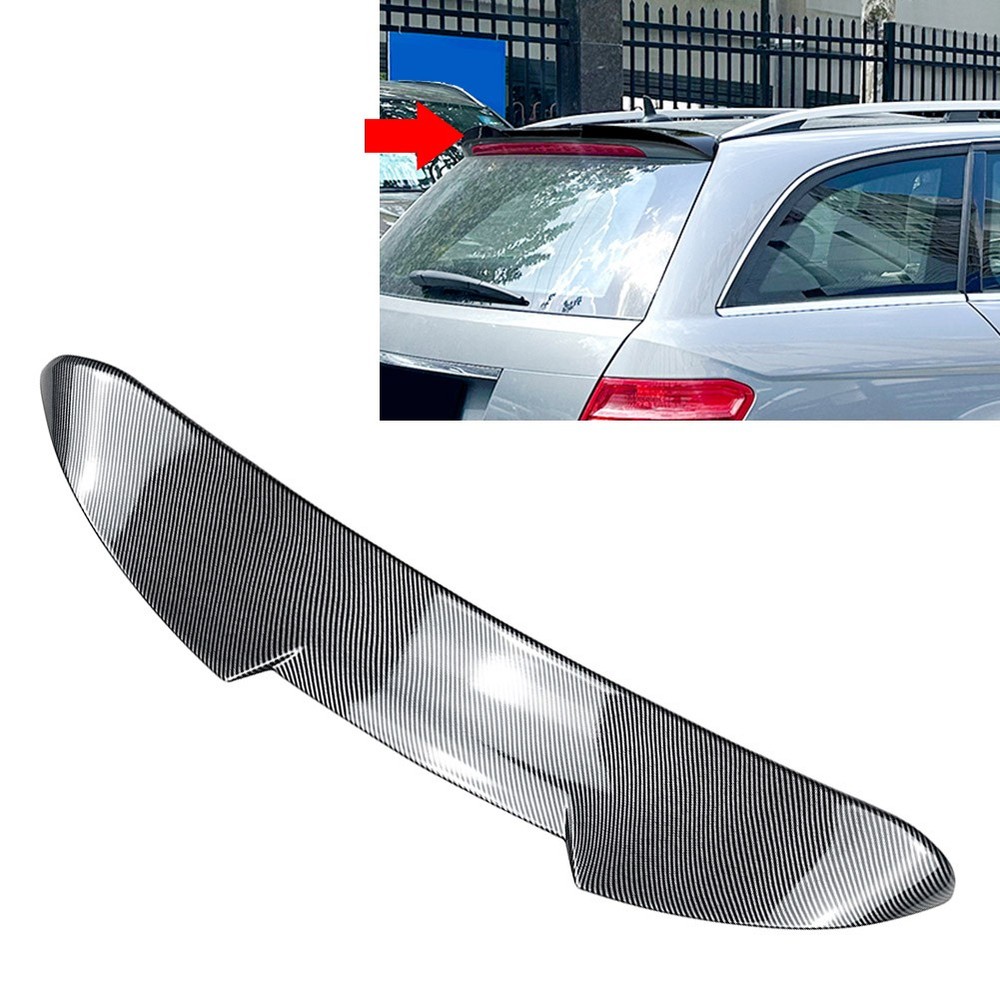 Carbon Fiber Pattern Rear Trunk Roof Spoiler Wing For Mercedes Benz S204 2008-14