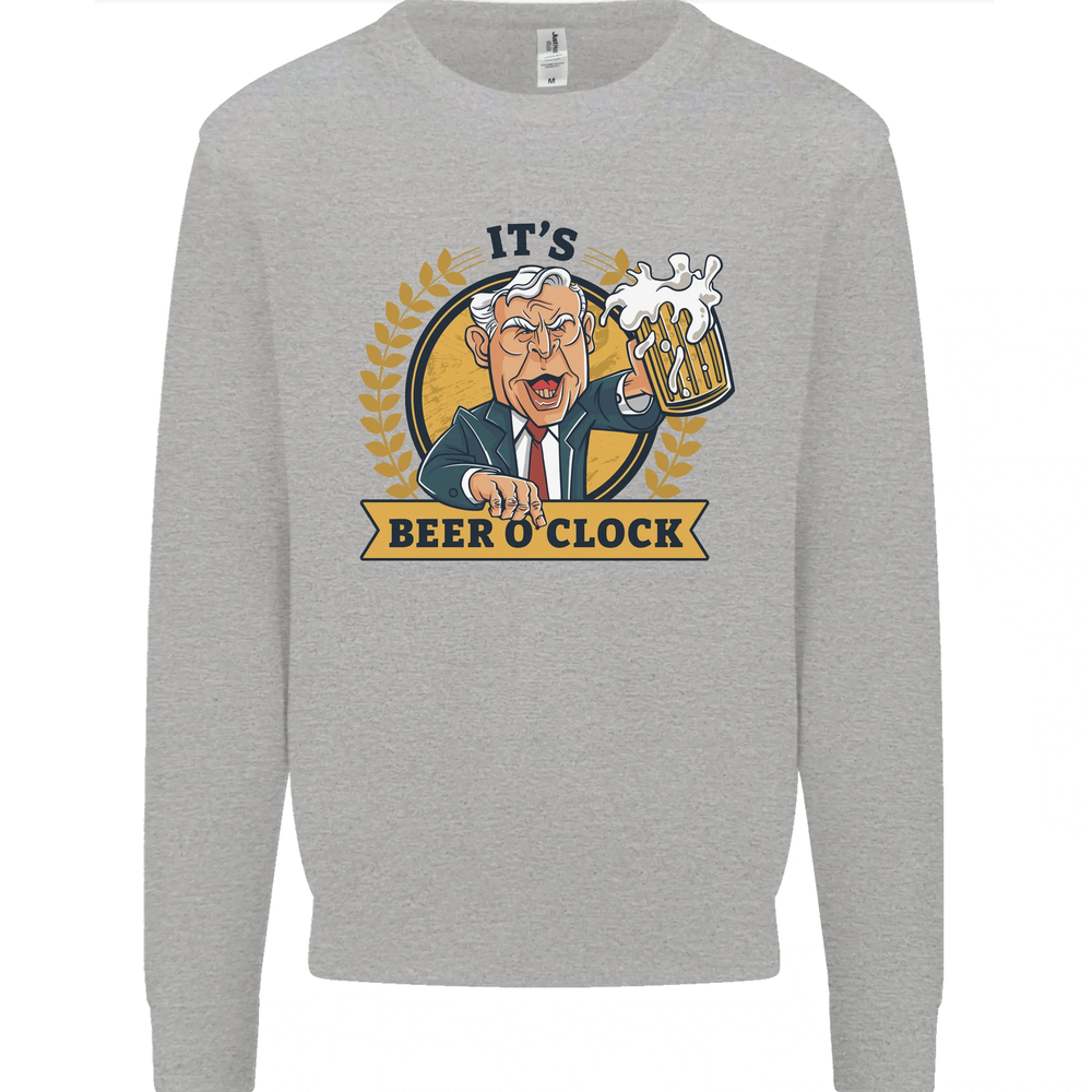 Its Beer OClock Funny Alcohol Mens Sweatshirt Jumper