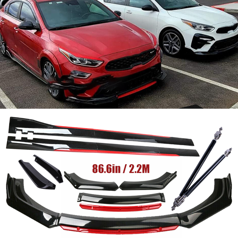 For Kia Forte 2010-2023 Front Bumper Lip Spoiler Splitter Side Skirt Body U