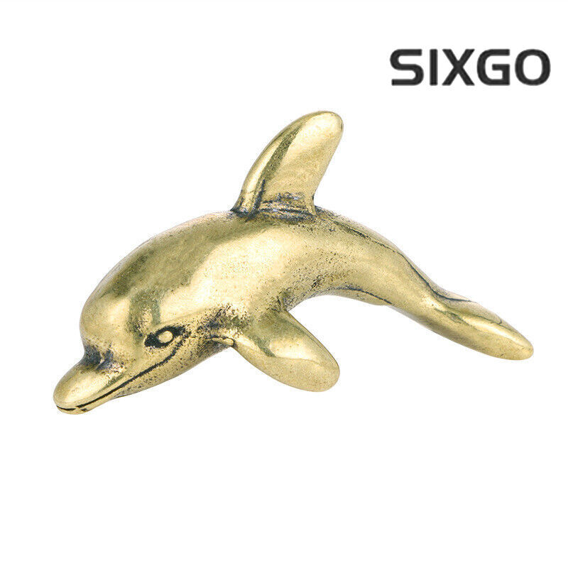 Statue Brass Dolphin Ornament Home Office Table Decoration Animal Statue Toys'