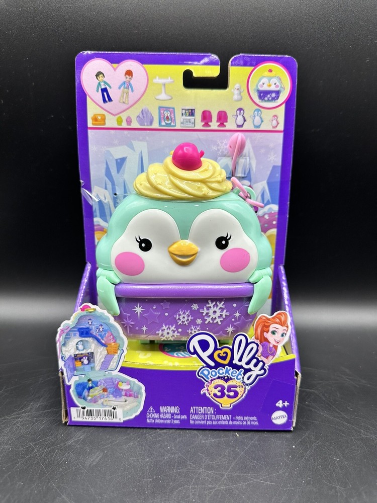 Polly Pocket 35th Anniversary Dolls & Playset, Snow Sweet Penguin Compact
