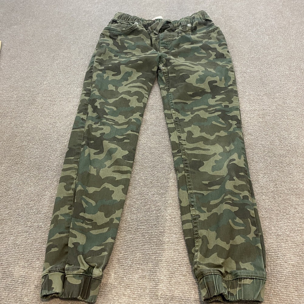 Levi's Jogger Pants Youth 14 Green Camo Pull On Casual Kids Boys Fits 27x27