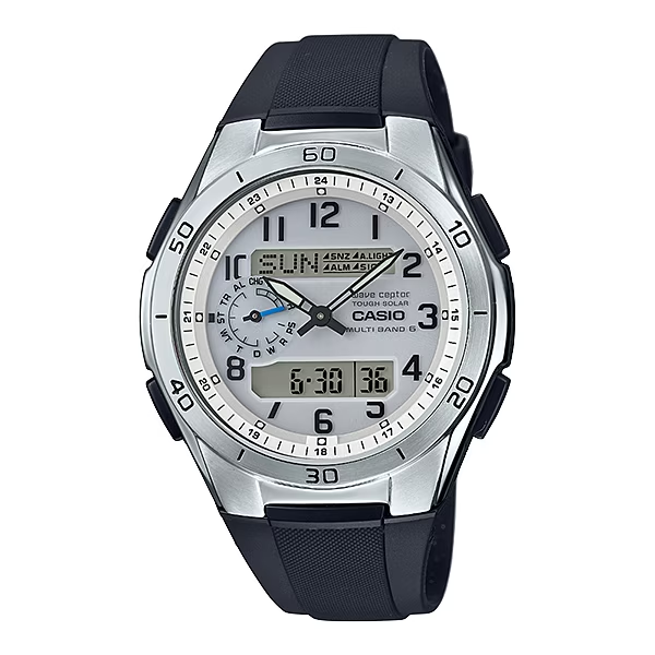 Casio WVA-M650-7AJF Wave Ceptor Solar Radio Watch White Dial Multi Band 6