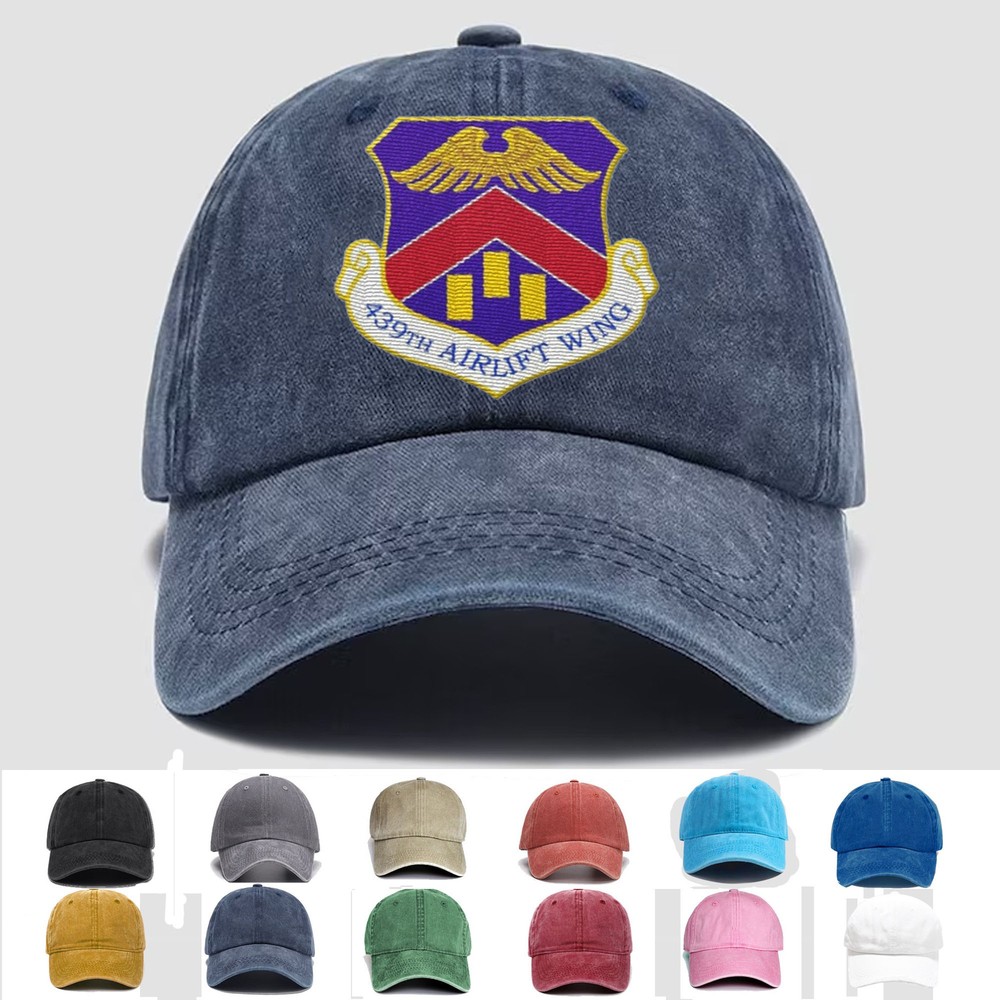 Custom Embroidered Hat 439th Airlift Wing, Veteran Cap, Trucker Hat, Gift Idea