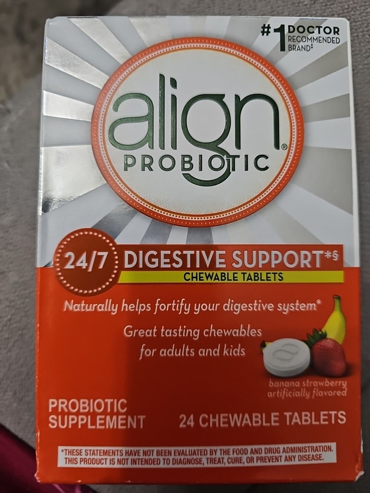 Align Probiotic Chewable Tablets  24 Chewable Tablets Exp.06/2025