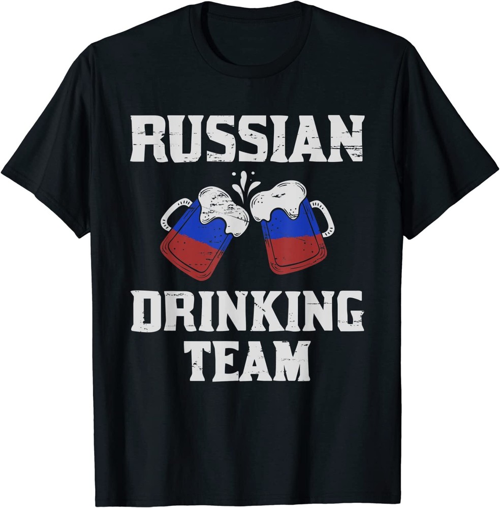 NEW LIMITED Russia Drinking Team Design Russian Flag B33r Funny T-Shirt S-3XL