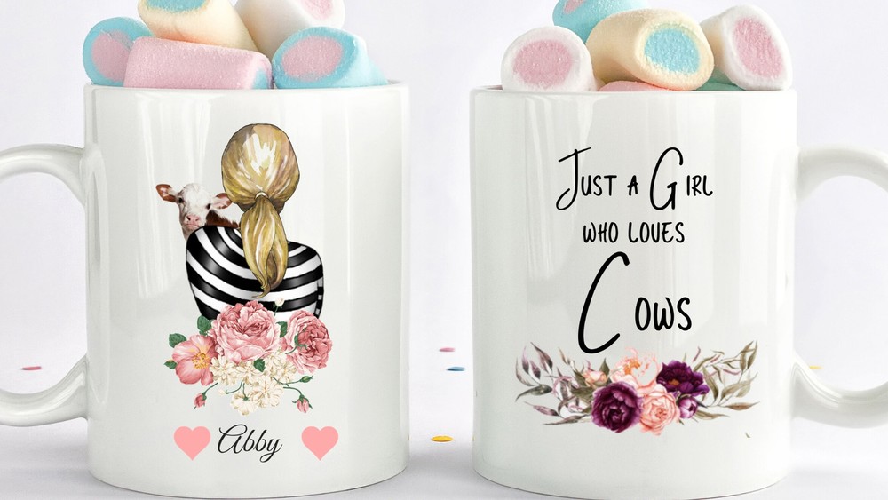 Custom Cow Lover Gift Funny Cow Mug  Funny Farmer Mug Cute Cow Gift For Cow