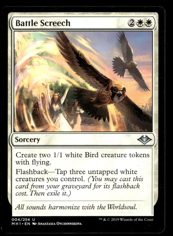 Battle Screech MTG White Card #4 Magic the Gathering Modern Horizons Coupon-image