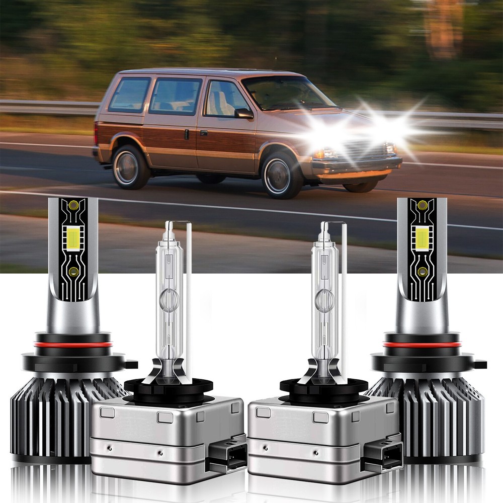 For Chrysler Voyager 2020-2020 9005+D3S LED HID Headlight Bulbs High Low Beam