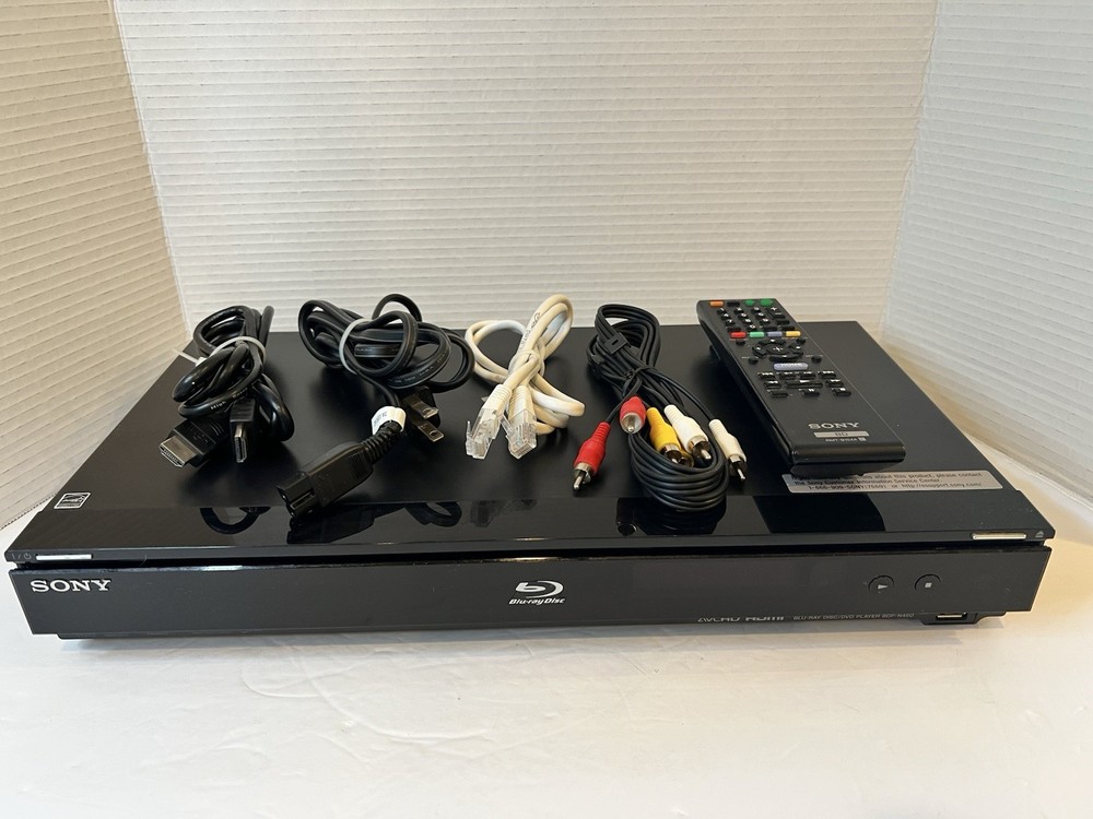 Sony BDP-N460 Blu-Ray DVD Player Wired w/ Remote HDMI Cable Power Cord TESTED