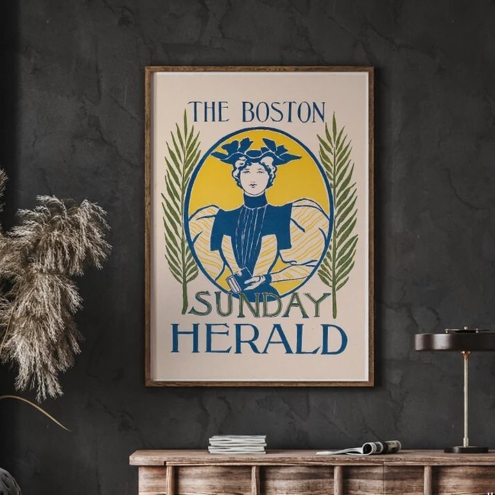 Cover of the Boston Easter Sunday Herald, Vintage Advertising Print