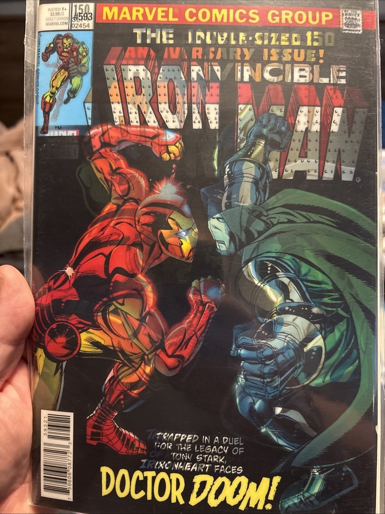 INVINCIBLE IRON MAN #593 DOOM LENTICULAR HOMAGE VARIANT 2017 IRONHEART NM