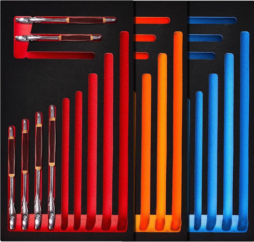 3 Pcs Foam Wrench Organizer Ratcheting Tool Tray Wrench Tool Box Organizer New