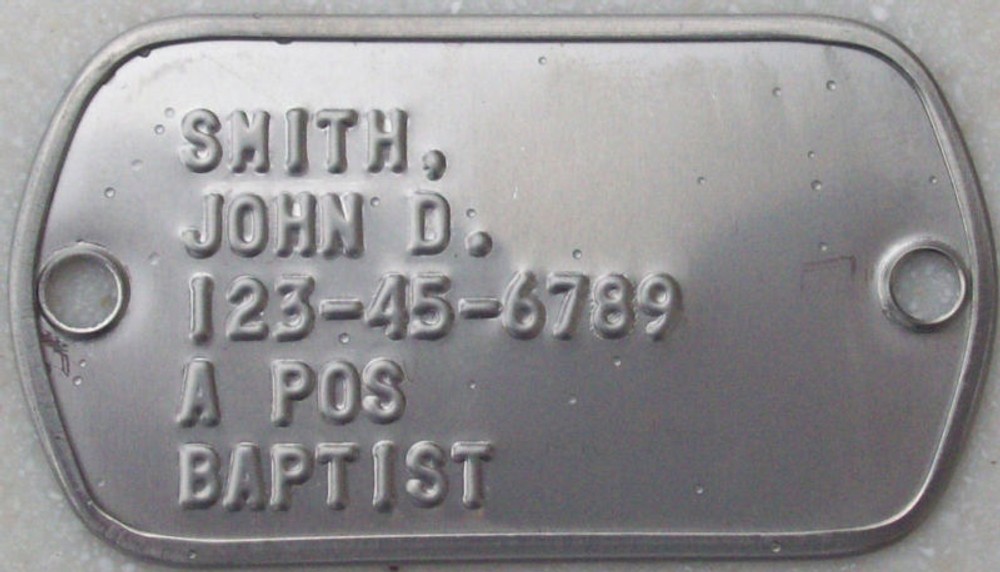 Real 2 Hole Military Dog Tag Made Just 4 Your Combat Boot