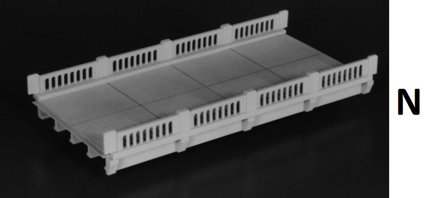 N Scale - Early Highway Overpass Bridge Only BUILDING KIT - RIX-628-0151