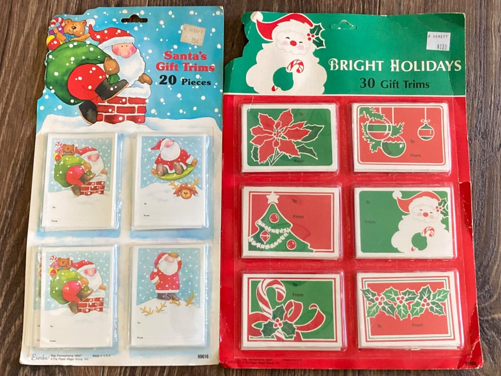 VTG Lot of NOS Christmas Ornaments Novelty Gift Cards Tags by Paper Magic Group