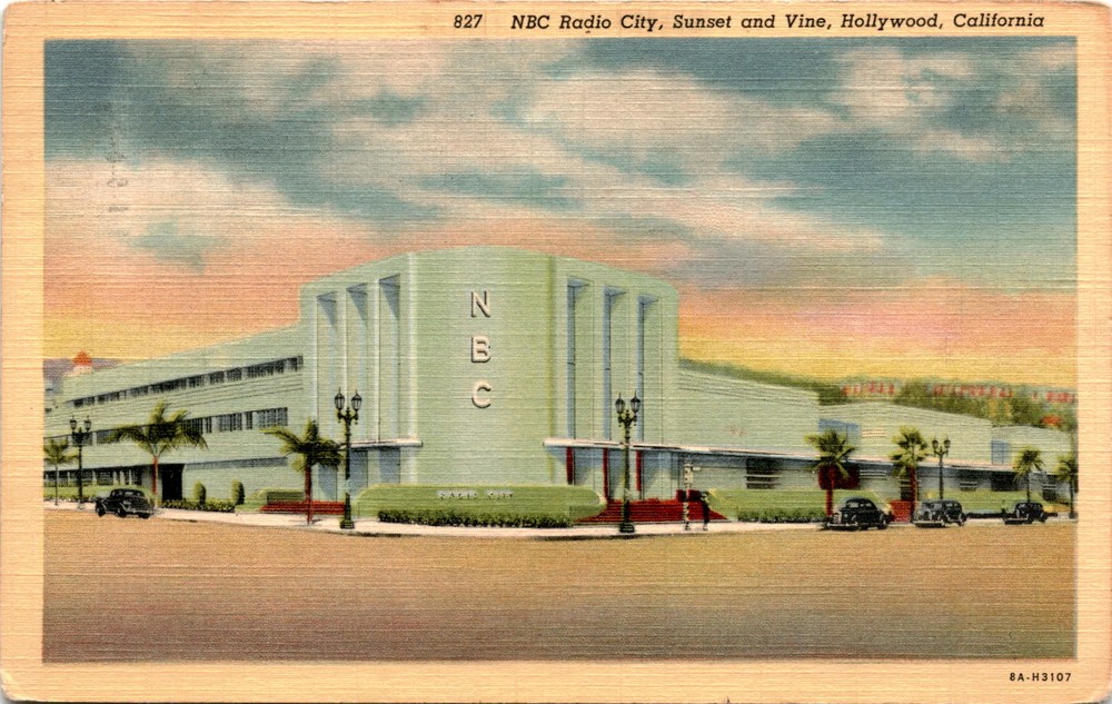 NBC Radio City, Sunset and Vine, Hollywood, California Postcard