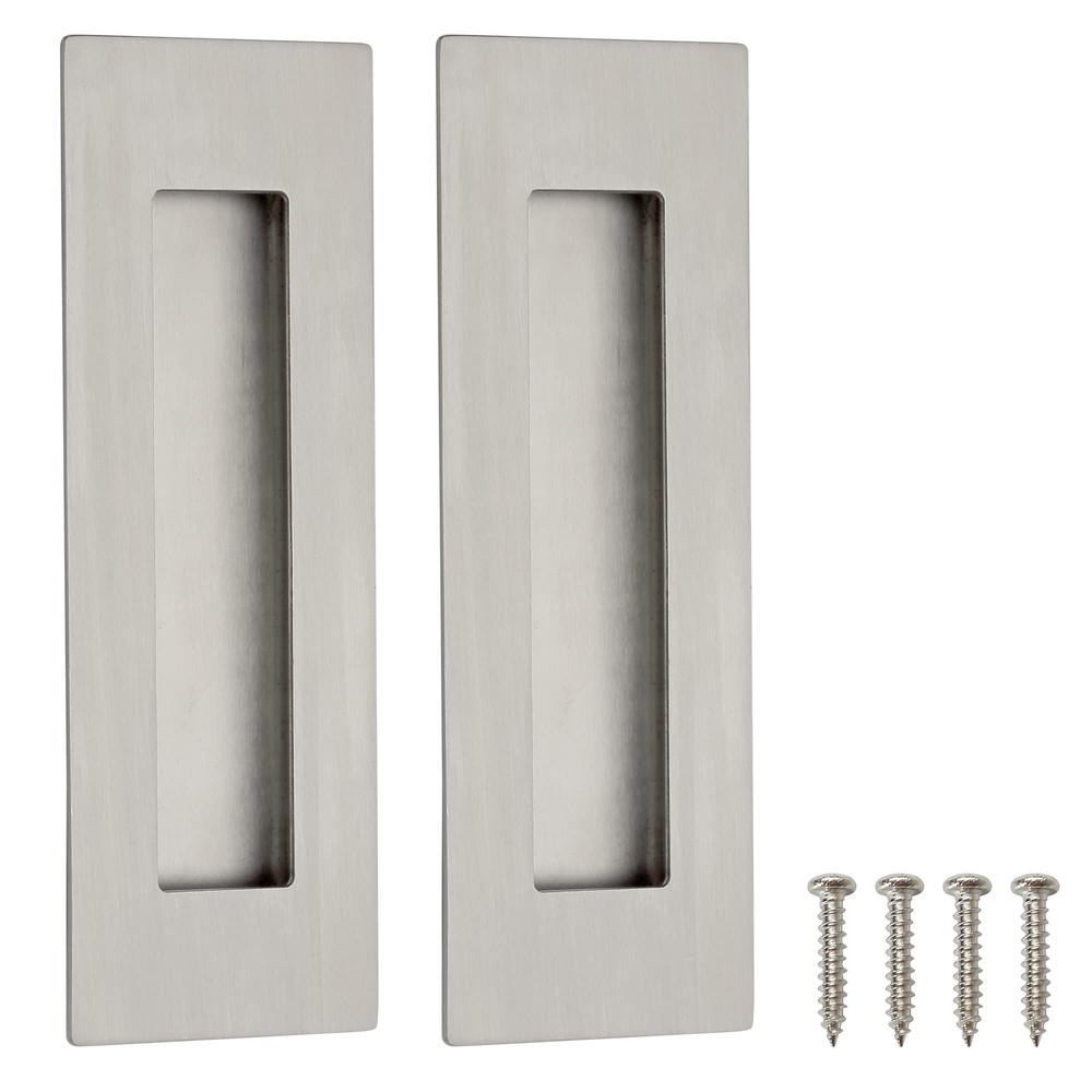 6 Inch Recessed Finger Pulls for Pocket Barn Doors 2 Pack