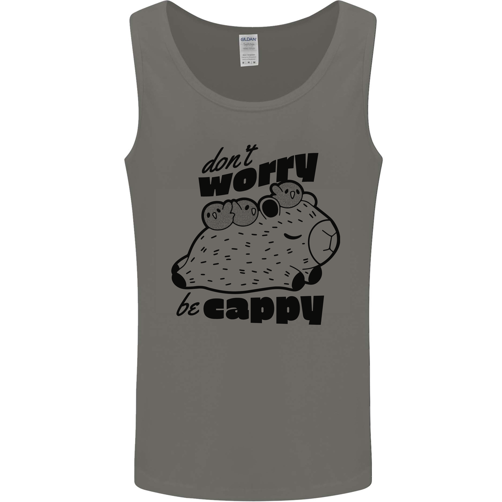 Capybara Dont Worry Be Cappy Mens Vest Tank Top