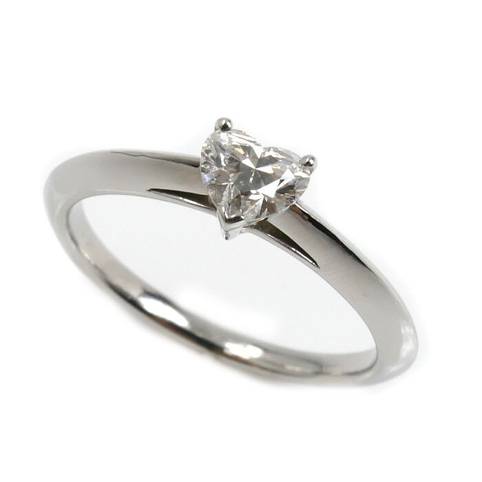 Tiffany & Co.   PT950 heart shape diamond ring 0.41ct US 6 3.6g 700927