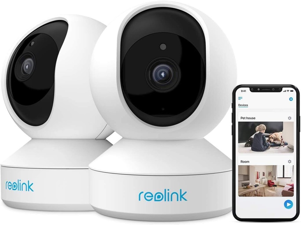 3MP HD Indoor WiFi Pan Tilt Pet Security Camera System Plug-in Design