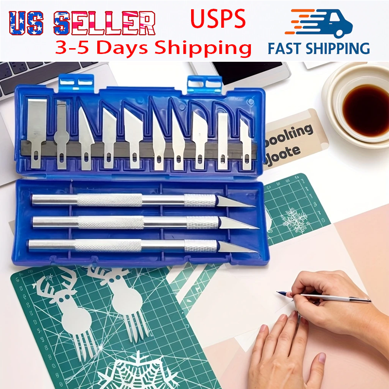 13PC Aluminum Hobby Carving Knife Set for Paper-Cutting & Craft