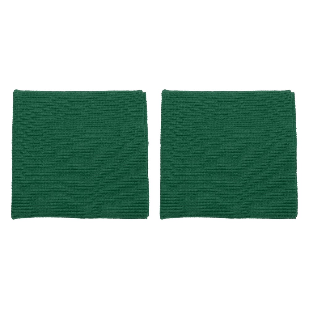 2pcs 7.5x9cm Elastic Cuff Ribbed Trim Cotton Fabric Knit Stretch Band Dark Green