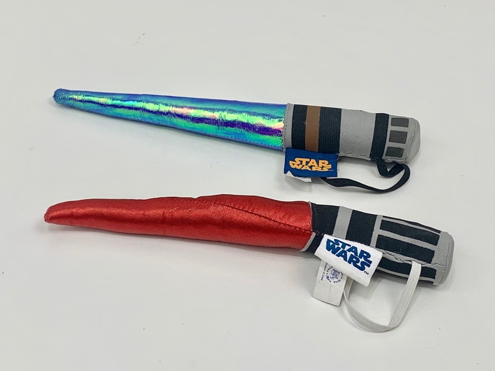 Original 1st Issue Build-a-Bear Lightsabers - Metallic Blue & Red - Lot of 2